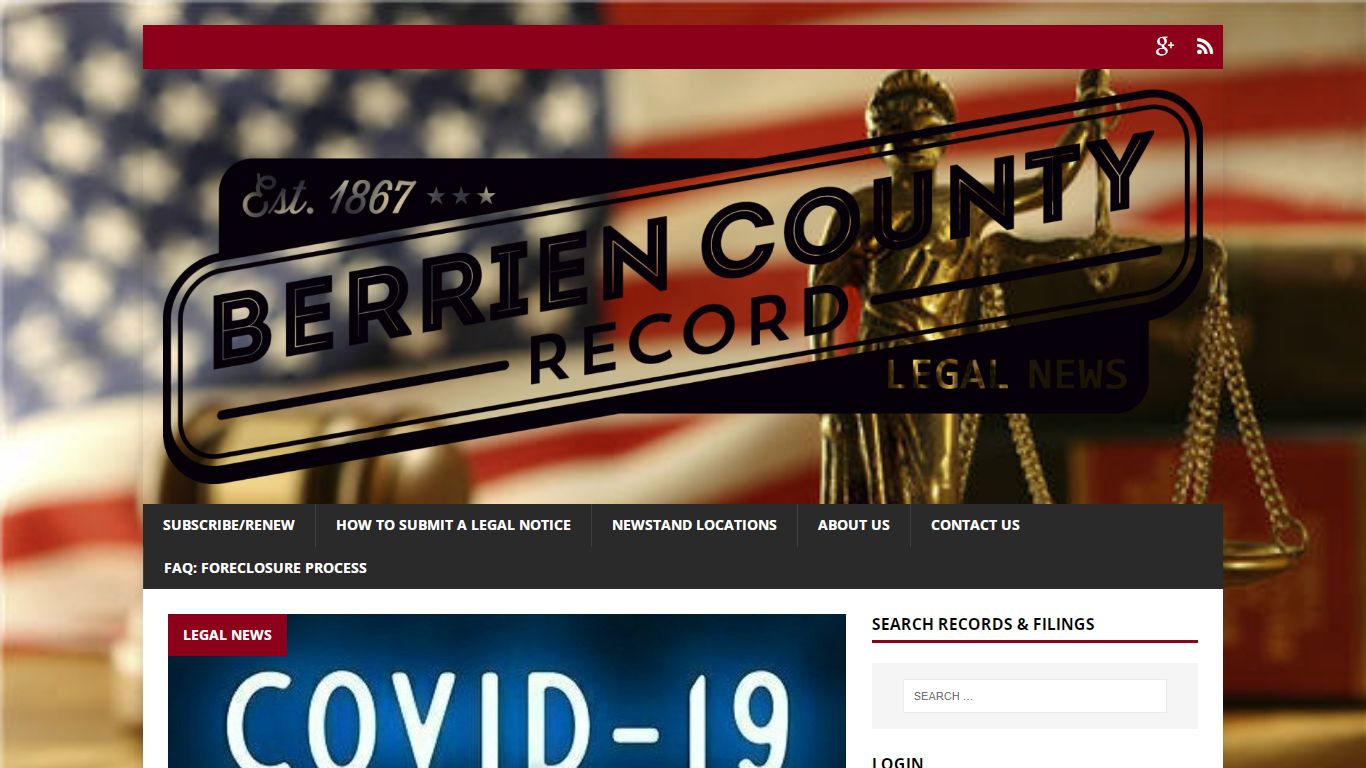 Berrien County Record Legal News – County wide legal & court news